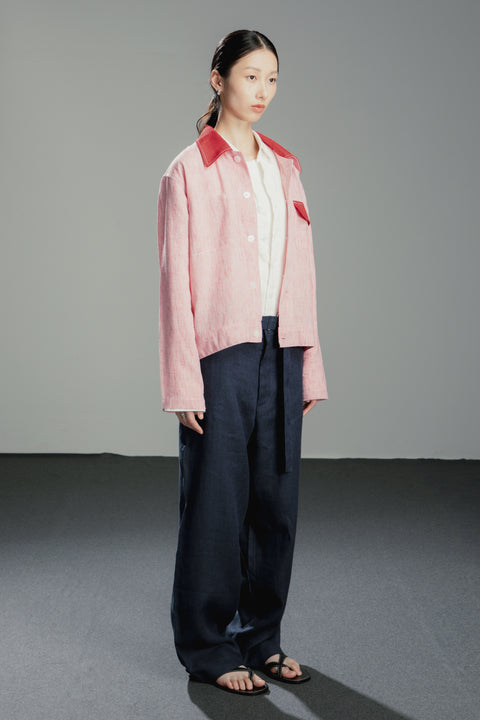 Unisex Belted Linen Trousers