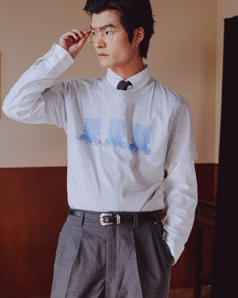 GIRAGIRA Chess Tee Grey
