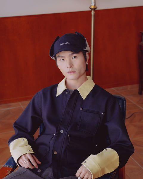 Wool Earflap Hat Navy