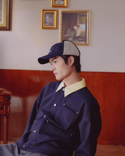 Wool Earflap Hat Navy