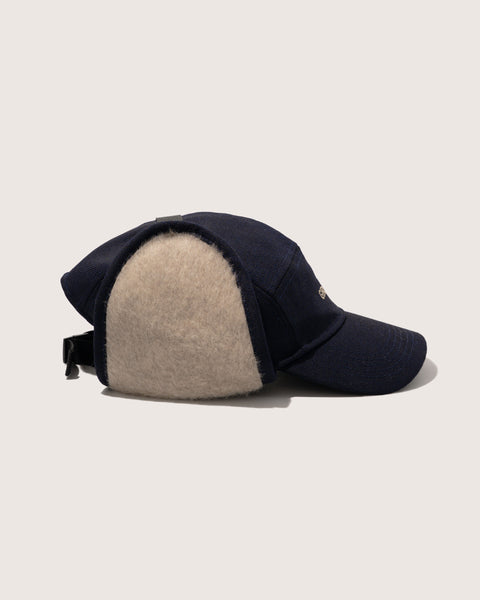 Wool Earflap Hat Navy
